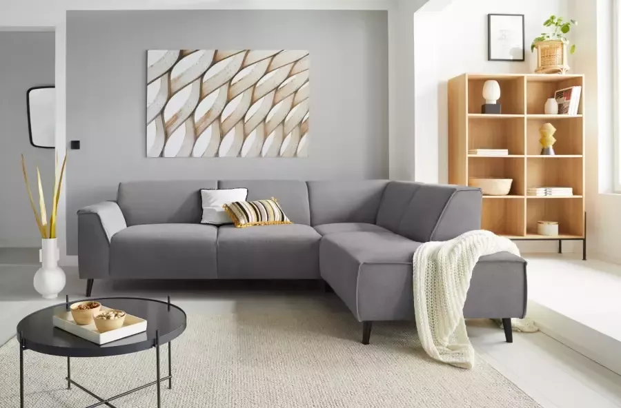 DOMO collection Hoekbank Amora comfortabel en tijdloos L-vorm