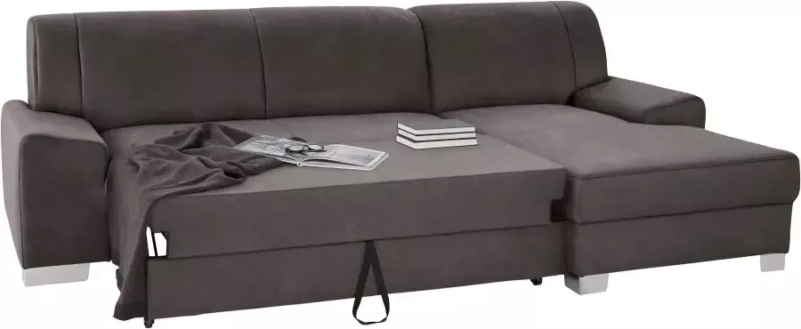 DOMO collection Hoekbank Anzio L-vorm met bedfunctie bonnellvering hoogwaardig breedte 271 cm - Foto 2