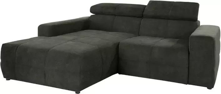 DOMO collection Hoekbank Brandon B T H: 214 100 80 cm L-Form Met verstelbare hoofdsteun ook in leer en cord L-model - Foto 3