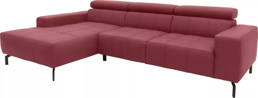 DOMO collection Hoekbank Cunelli mooie zitnaden als designelement stevige zitcomfort L-vorm - Foto 4