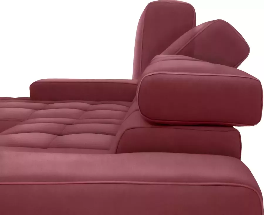DOMO collection Hoekbank Cunelli mooie zitnaden als designelement stevige zitcomfort L-vorm - Foto 2