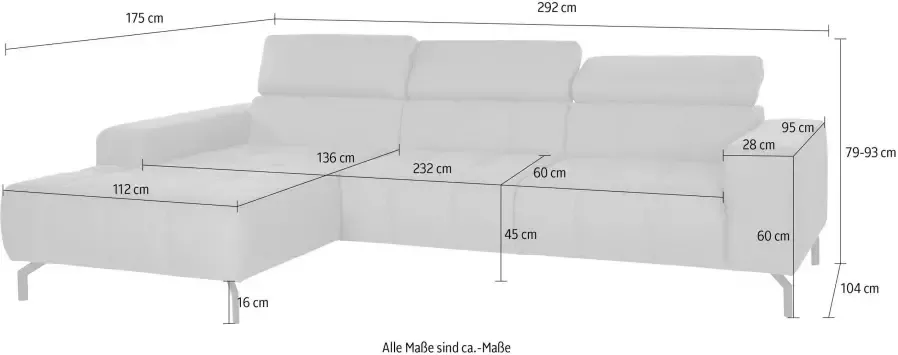 DOMO collection Hoekbank Cunelli mooie zitnaden als designelement stevige zitcomfort L-vorm - Foto 3