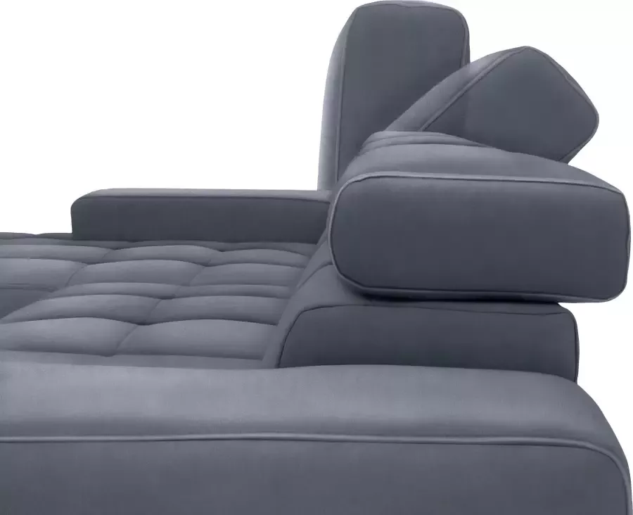 DOMO collection Hoekbank Cunelli mooie zitnaden als designelement stevige zitcomfort L-vorm - Foto 2