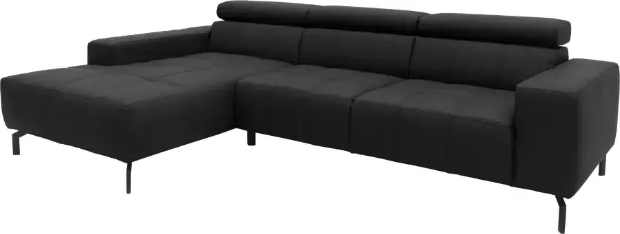 DOMO collection Hoekbank Cunelli mooie zitnaden als designelement stevige zitcomfort L-vorm - Foto 3