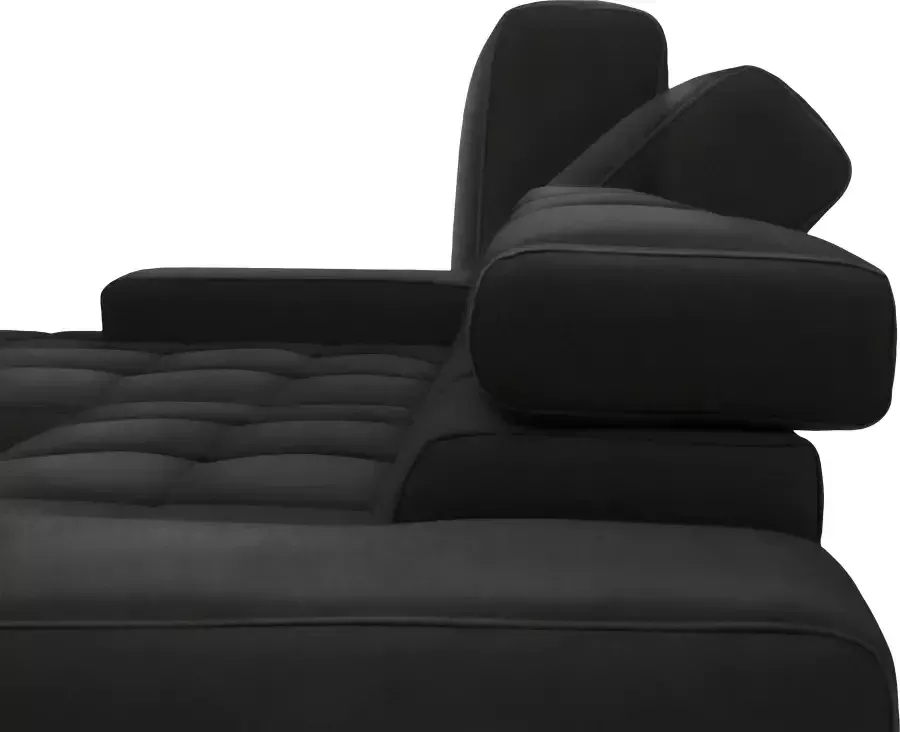 DOMO collection Hoekbank Cunelli mooie zitnaden als designelement stevige zitcomfort L-vorm - Foto 2