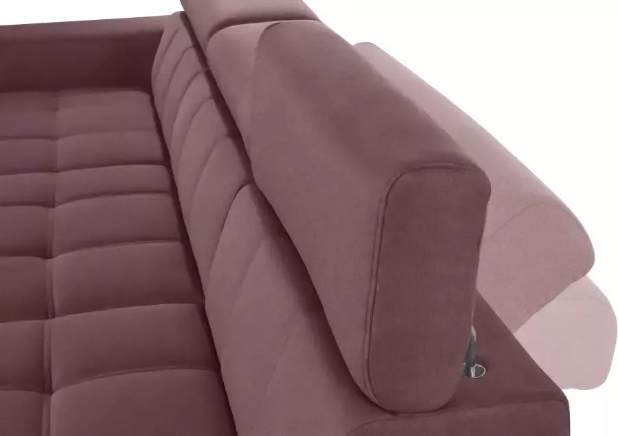 DOMO collection Hoekbank Cunelli mooie zitnaden als designelement stevige zitcomfort L-vorm - Foto 2