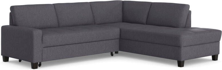DOMO collection Hoekbank Florentina tijdloos en elegant zitnaden als designelement L-vorm keuze met slaapfunctie met contrastnaad comfortabele zithoogte 47 cm - Foto 15
