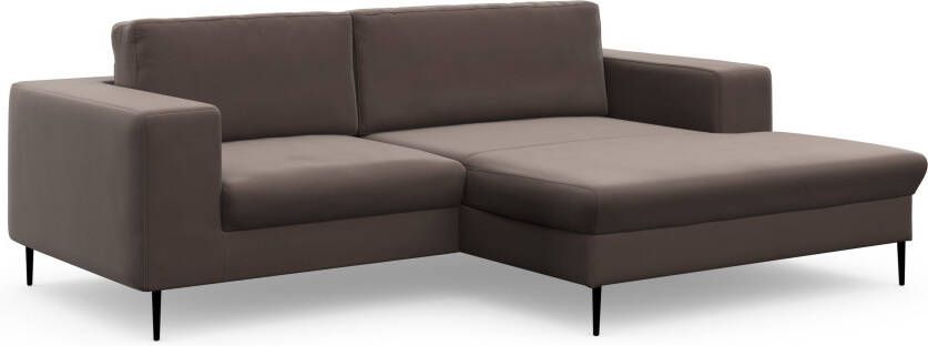 DOMO collection Hoekbank Modica L-Form moderne look met royale récamier ook in cord - Foto 7