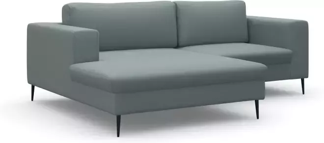 DOMO collection Hoekbank Modica compact en elegant breedte 244 L-vorm moderne uitstraling met royale recamière ook in cord - Foto 7