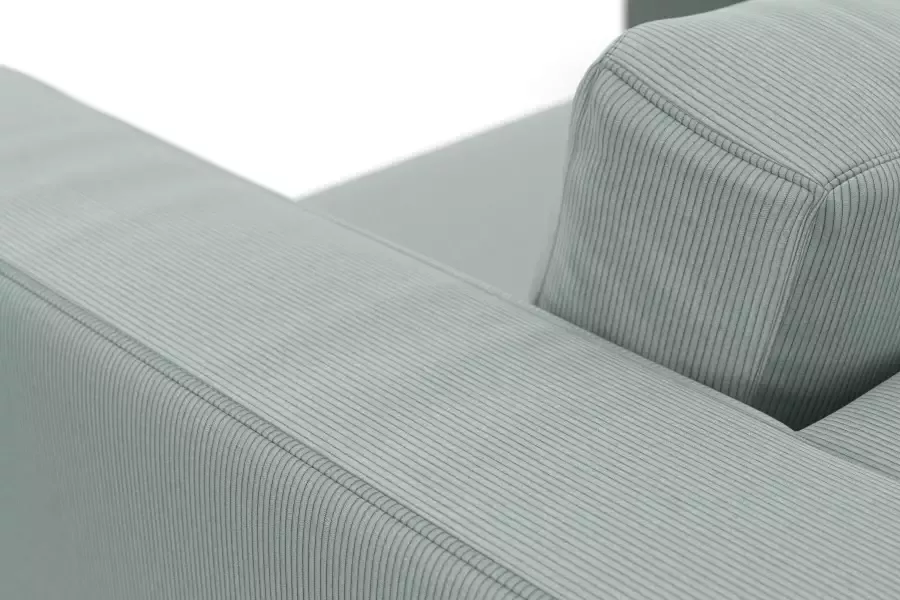 DOMO collection Hoekbank Modica tijdloos en elegant L-vorm moderne uitstraling met extra brede chaise longue ook in corduroy