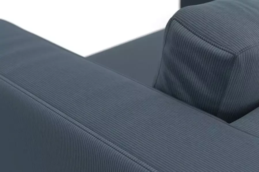 DOMO collection Hoekbank Modica tijdloos en elegant L-vorm moderne uitstraling met extra brede chaise longue ook in corduroy