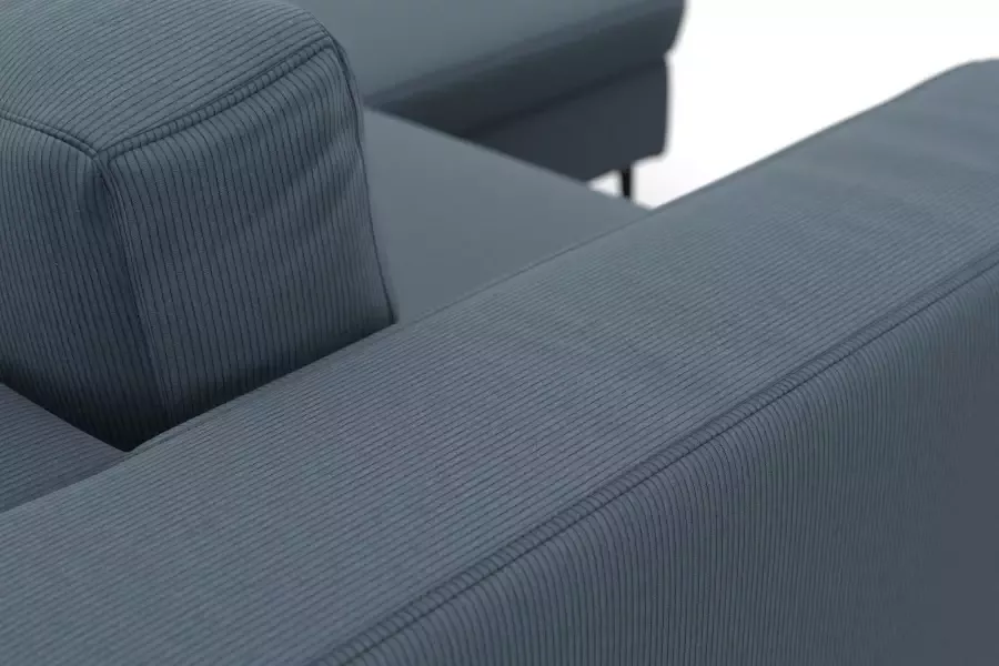 DOMO collection Hoekbank Modica compact en elegant breedte 244 L-vorm moderne uitstraling met extra brede chaise longue ook in corduroy - Foto 2