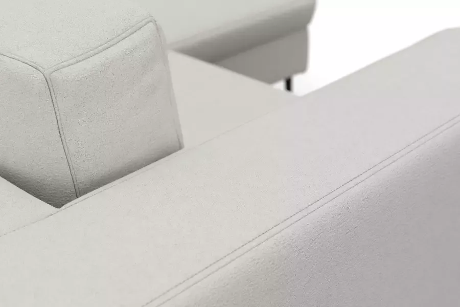 DOMO collection Hoekbank Modica compact en elegant breedte 244 L-vorm moderne uitstraling met extra brede chaise longue ook in corduroy - Foto 2