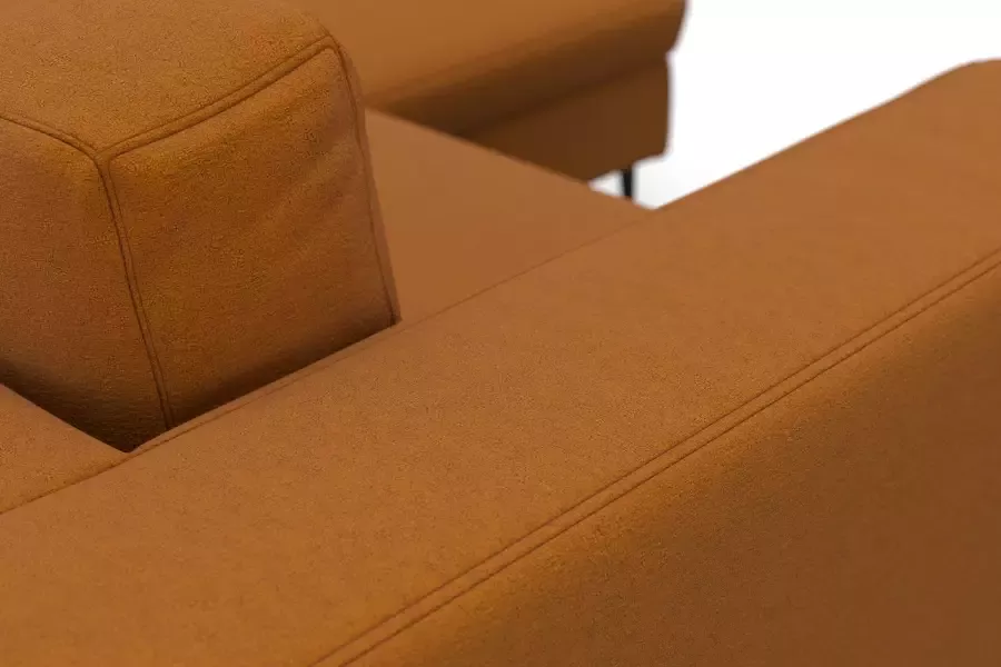 DOMO collection Hoekbank Modica compact en elegant breedte 244 L-vorm moderne uitstraling met extra brede chaise longue ook in corduroy - Foto 3