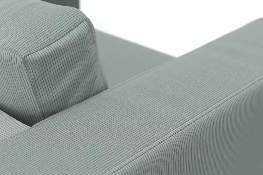 DOMO collection Hoekbank Modica tijdloos en elegant L-vorm moderne uitstraling met extra brede chaise longue ook in corduroy