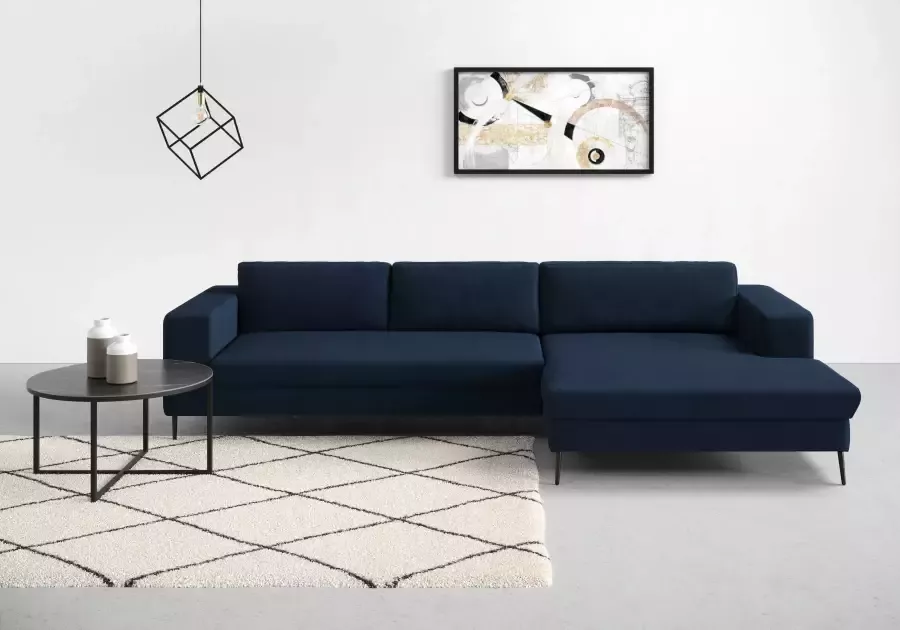 DOMO collection Hoekbank Modica tijdloos en elegant L-vorm moderne uitstraling met extra brede chaise longue ook in corduroy - Foto 2