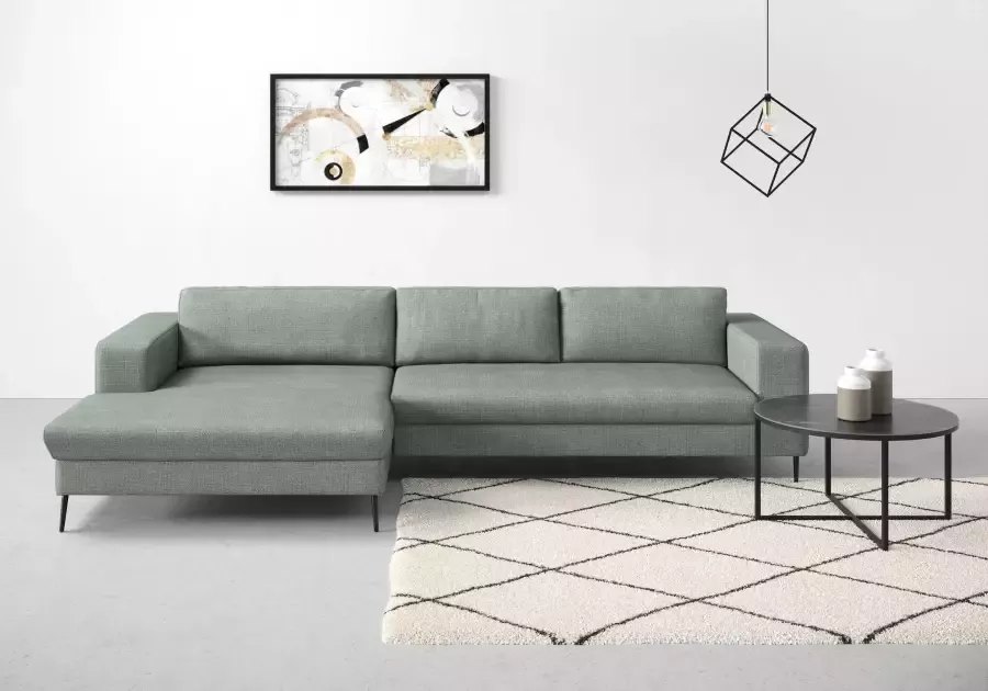 DOMO collection Hoekbank Modica tijdloos en elegant L-vorm moderne uitstraling met extra brede chaise longue ook in corduroy - Foto 2