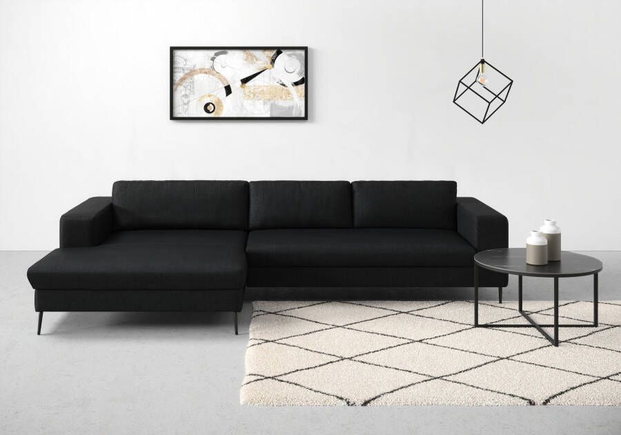 DOMO collection Hoekbank Modica tijdloos en elegant L-vorm moderne uitstraling met extra brede chaise longue ook in corduroy - Foto 2