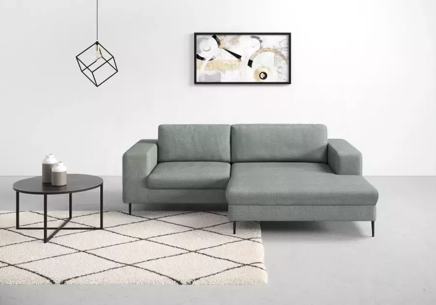 DOMO collection Hoekbank Modica compact en elegant breedte 244 L-vorm moderne uitstraling met extra brede chaise longue ook in corduroy - Foto 2