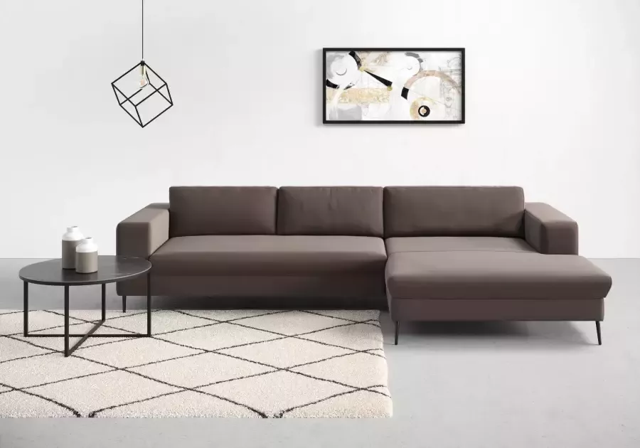 DOMO collection Hoekbank Modica tijdloos en elegant L-vorm moderne uitstraling met extra brede chaise longue ook in corduroy - Foto 2