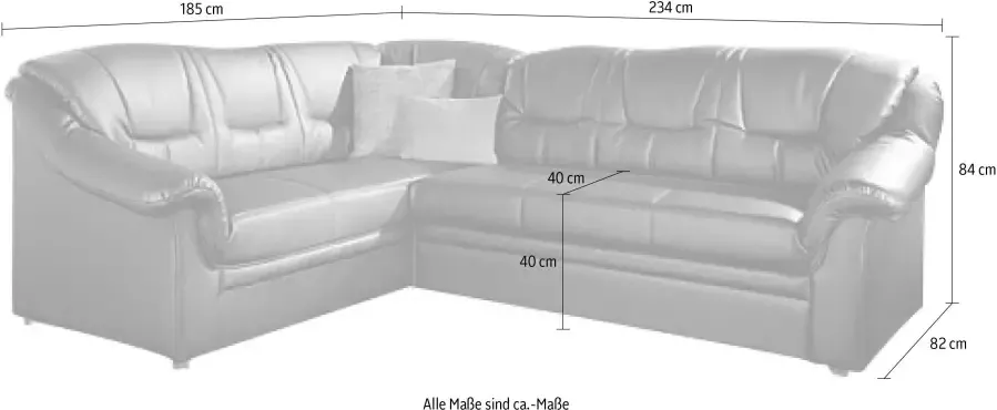 DOMO collection Hoekbank Montana tijdloze rugsteppingen comfortabele armleuningen L-vorm - Foto 3