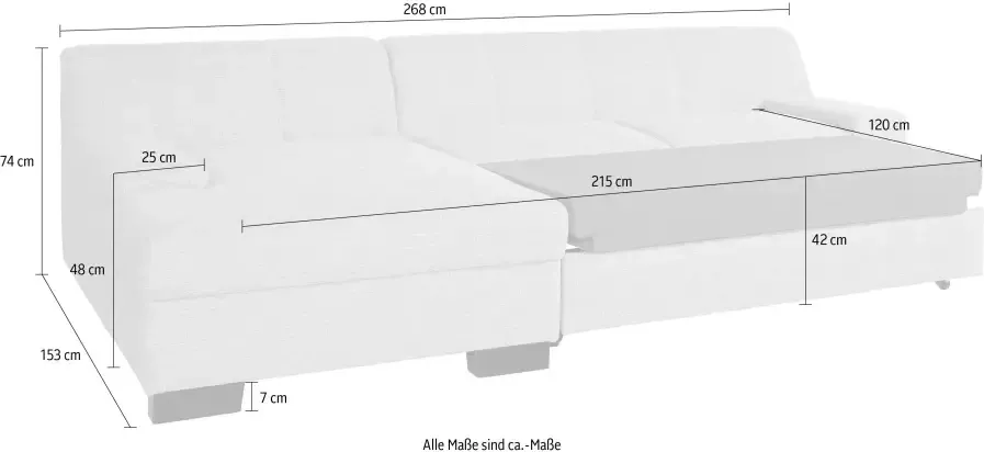 DOMO collection Hoekbank Norma Top elegant en modern platte armleuningen comfortabel L-vorm - Foto 3