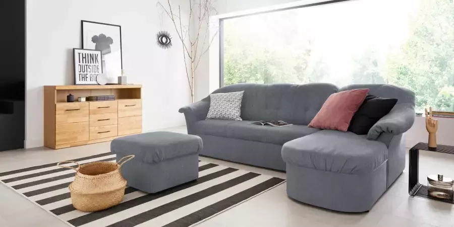 DOMO collection Hoekbank Pegnitz elegante rugstepping compacte afmetingen 238 141cm L-vorm - Foto 1