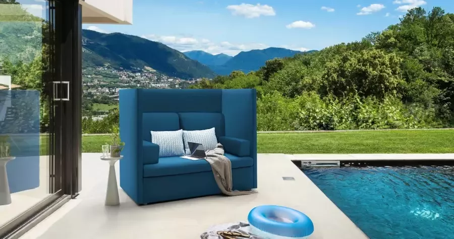 DOMO collection Loungebank Sonce voor terras tuin en balkon Speciaal voor outdoor weerbestendig met strandstoelgevoel - Foto 4