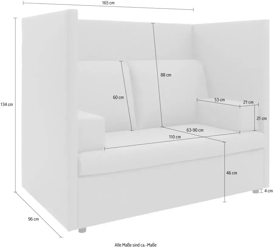 DOMO collection Loungebank Sonce voor terras tuin en balkon Speciaal voor outdoor weerbestendig met strandstoelgevoel - Foto 2