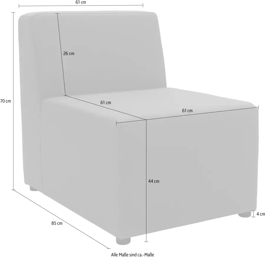 DOMO collection Sofaelement Aurinko voor terras tuin en balkon Speciaal voor outdoor weerbestendig incl. beschermhoes - Foto 3