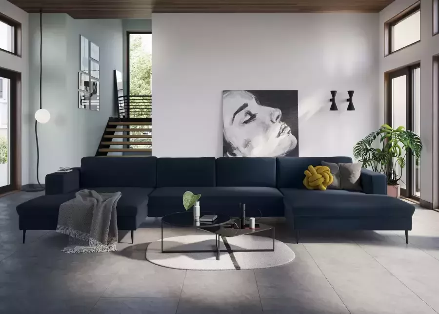 DOMO collection Zithoek Modica U-vorm actueel kubistisch design met 2 chaise longues veel ruimte - Foto 7