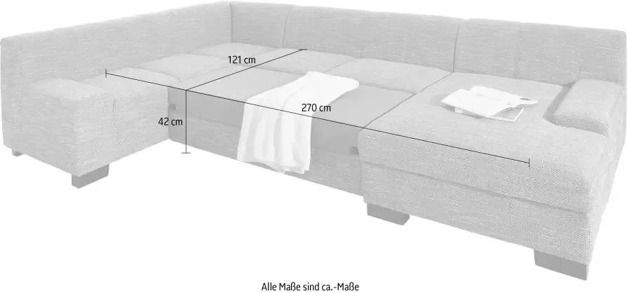 DOMO collection Zithoek Norma met kunstleer of leren bekleding veel ruimte tijdloos & elegant - Foto 3