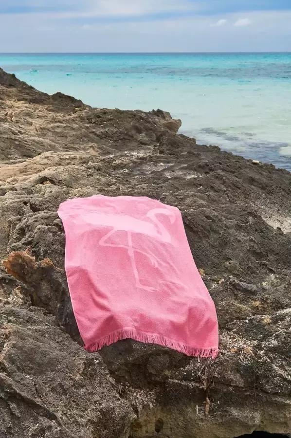 Done. Hamam-baddoeken Flamingo absorberende badstof-binnenkant ideaal als sauna- of strandlaken (1 stuk) - Foto 2