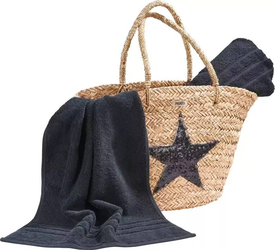 Done. Handdoekenset Daily uni Unikleurig absorberende walk-badstof (set 4 stuks)