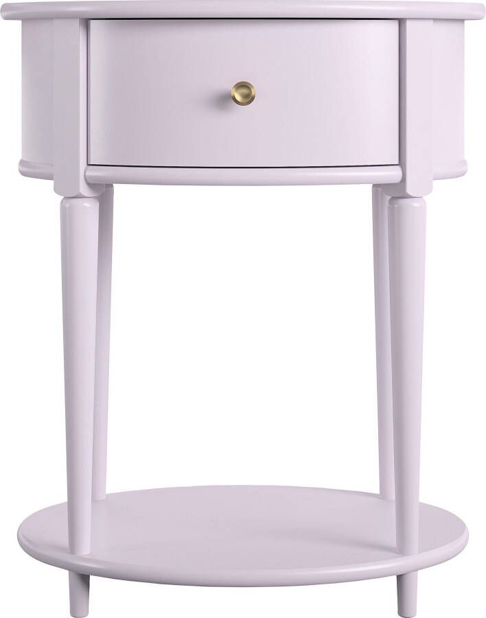 Dorel Home Bijzettafel Aurora met 1 lade en 1 plank breedte 55 cm hoogte 66 cm (1 stuk) - Foto 4