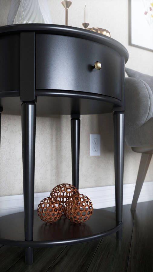 Dorel Home Bijzettafel Aurora met 1 lade en 1 plank breedte 55 cm hoogte 66 cm (1 stuk) - Foto 10