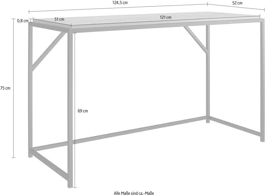 Dorel Home Bureau Quincy Onderstel van metaal in verschillende kleurvarianten te verkrijgen hoogte 75 cm (1 stuk) - Foto 6