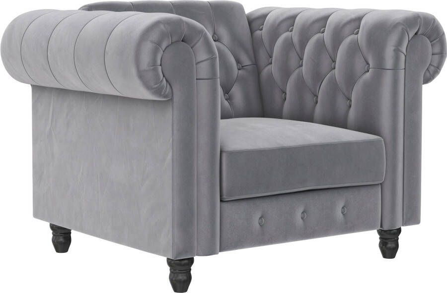 Dorel Home Chesterfield-fauteuil Felix met rugleuning 3-voudig verstelbaar benen massief hout zithoogte 46 cm - Foto 10