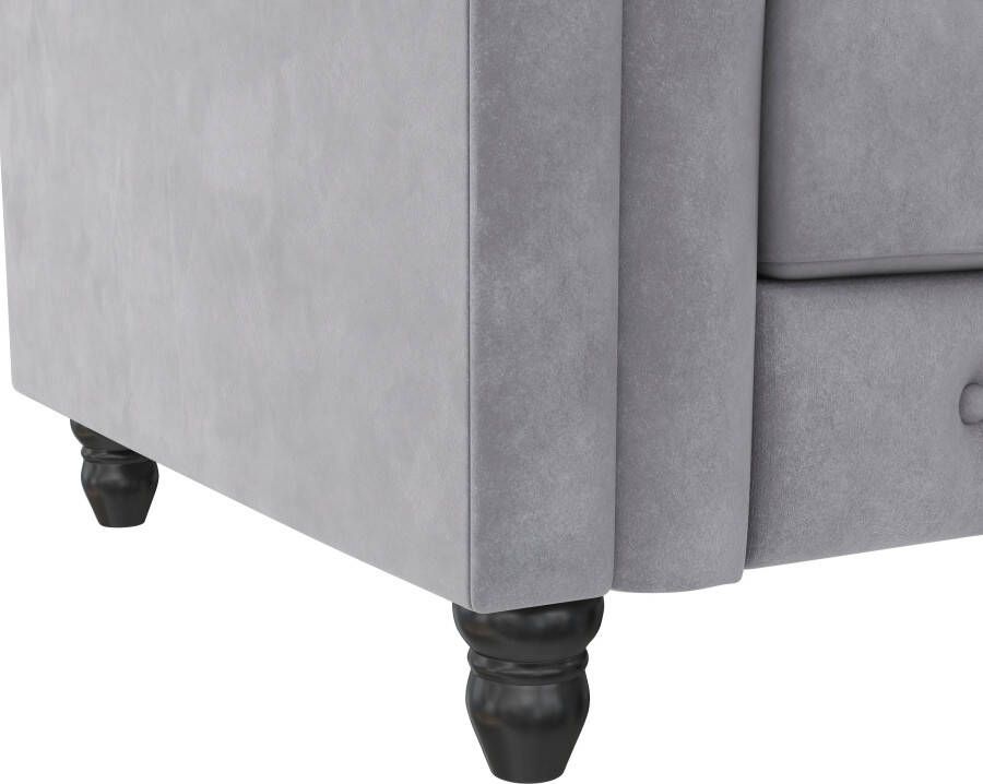 Dorel Home Chesterfield-fauteuil Felix met rugleuning 3-voudig verstelbaar benen massief hout zithoogte 46 cm - Foto 8