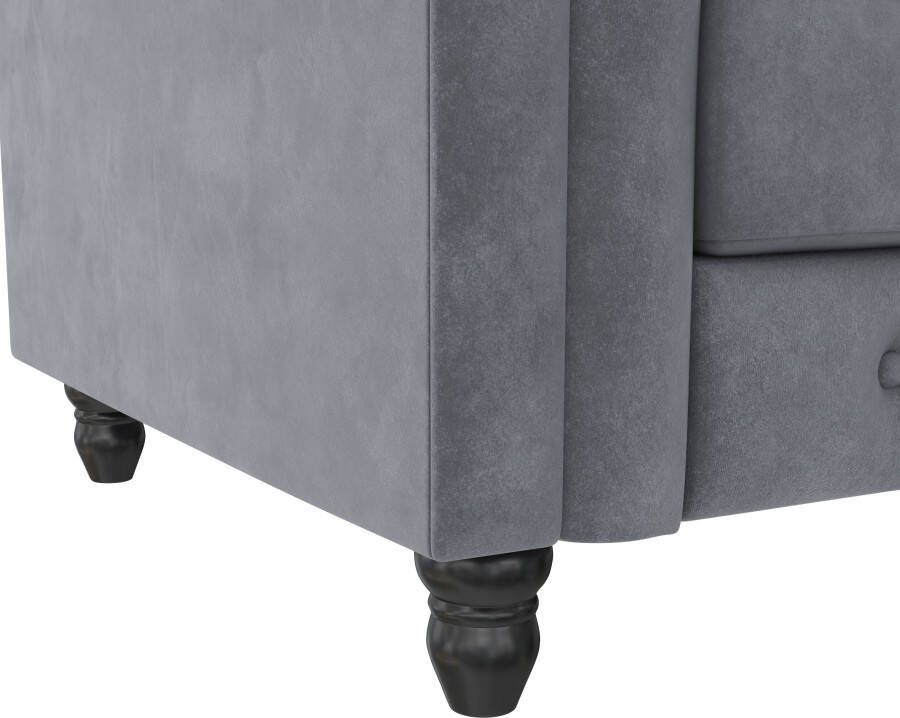 Dorel Home Chesterfield-fauteuil Felix met rugleuning 3-voudig verstelbaar benen massief hout zithoogte 46 cm - Foto 8