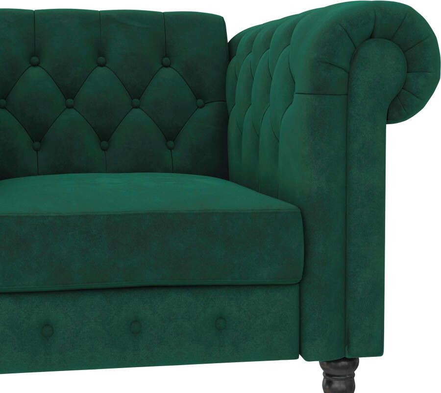 Dorel Home Chesterfield-fauteuil Felix met rugleuning 3-voudig verstelbaar benen massief hout zithoogte 46 cm - Foto 6