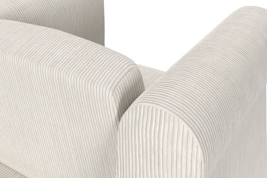 Dorel Home Chesterfield-fauteuil Felix II in breed ribfluweel met rugleuning 3-voudig verstelbaar benen massief hout zithoogte 46 cm - Foto 5