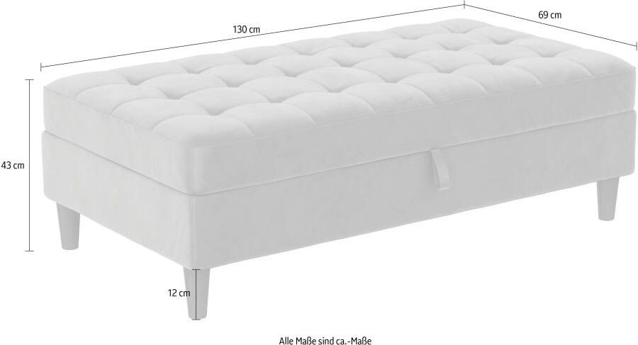 Dorel Home Hocker met bergruimte Presley Hocker met bergruimte vrij plaatsbaar zithoogte 43 cm - Foto 8