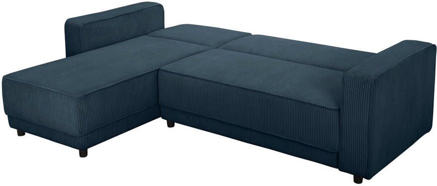 Dorel Home Hoekbank Allie slaapbank 230 cm met relaxfunctie in de rugleuning Slaapbank functie (108 194 5 cm) trendy ribfluweel of onderhoudsvriendelijk velours - Foto 4