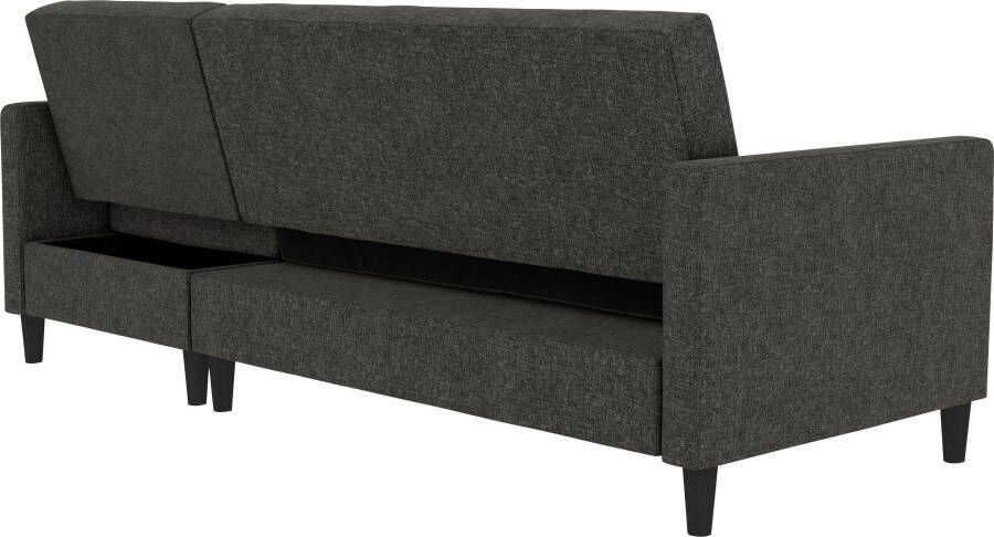 Dorel Home Hoekbank Celine L-vorm met bedfunctie en bergruimte. récamier aan beide kanten te monteren - Foto 13