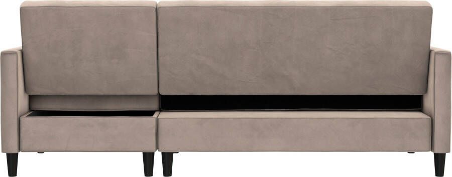 Dorel Home Hoekbank Celine L-vorm met bedfunctie en bergruimte. récamier aan beide kanten te monteren - Foto 15