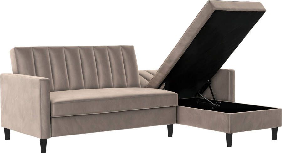 Dorel Home Hoekbank Celine L-vorm met bedfunctie en bergruimte. récamier aan beide kanten te monteren - Foto 11