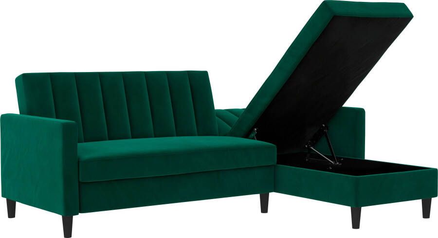 Dorel Home Hoekbank Celine L-vorm met bedfunctie en bergruimte. récamier aan beide kanten te monteren - Foto 11