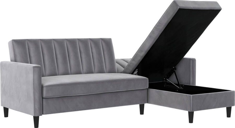 Dorel Home Hoekbank Celine L-vorm met bedfunctie en bergruimte. récamier aan beide kanten te monteren - Foto 11