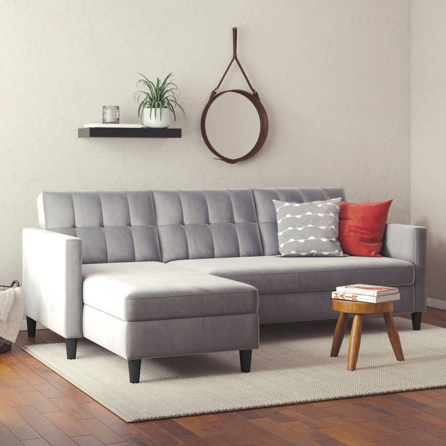 Dorel Home Hoekbank Hartford II met slaapfunctie en bergruimte récamier aan beide kanten te monteren - Foto 2